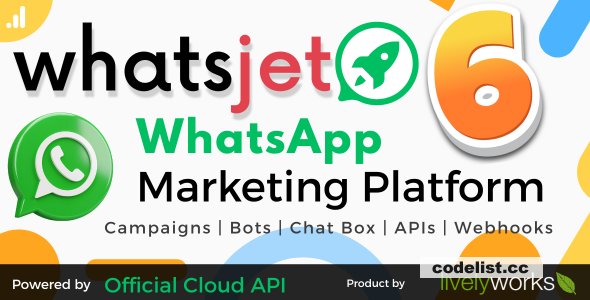 WhatsJet SaaS v6.0.0 - A WhatsApp Marketing Platform with Bulk Sending, Campaigns, Chat Bots & CRM - nulled