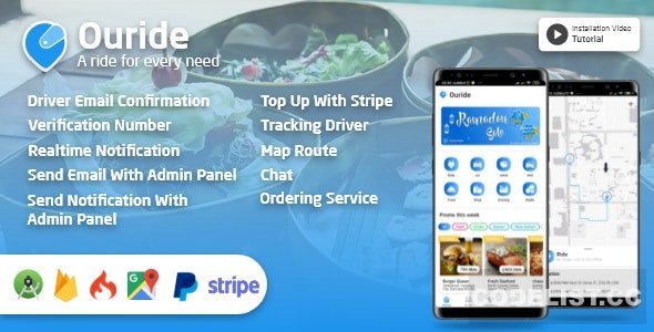 Ouride v2.0.0 - Transportation App With Customer App, Driver App, Merchant App and Admin Panel