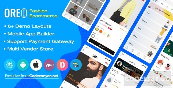 Oreo Fashion v2.0.1 - Full React Native App for Woocommerce