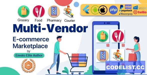 GoMarket v1.0 - Food, Grocery, Pharmacy & Courier Delivery App | Multi-Vendor Marketplace