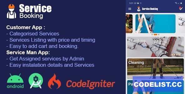 Service Booking Android app v1.0 - ServPro On demand Services