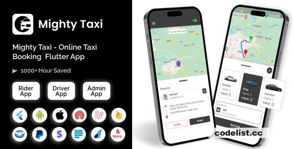 MightyTaxi v6.0 - Flutter Online Taxi Booking Full Solution