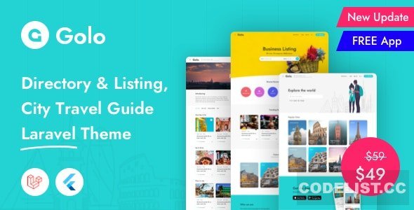 Golo v1.2.0 - Directory &amp; Listing, City Travel Guide Laravel Theme