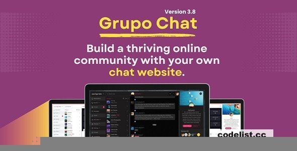 Grupo Chat v3.8.1 - Chat Room & Private Chat PHP Script - nulled