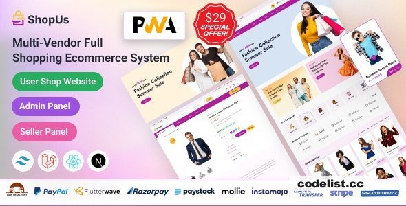 ShopUs v1.6.5 - Laravel Multivendor Fashion eCommerce Website