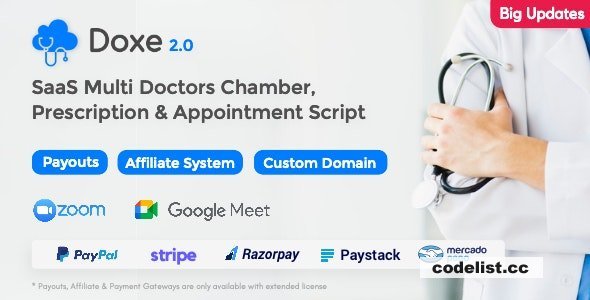 Doxe v2.0 - SaaS Doctors Chamber, Prescription & Appointment Software - nulled