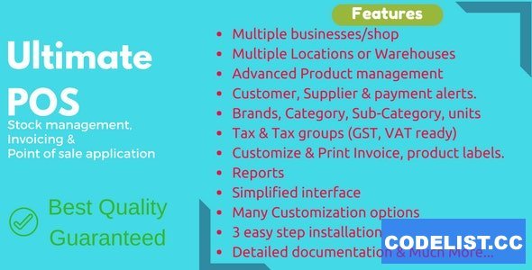 Ultimate POS v5.30 - Best ERP, Stock Management, Point of Sale & Invoicing application - nulled