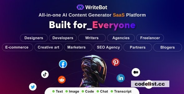 WriteBot v4.7.0 - AI Content Generator SaaS Platform