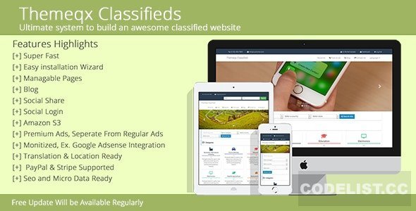 Themeqx v5.0 - Advanced PhP Laravel Classified ads cms