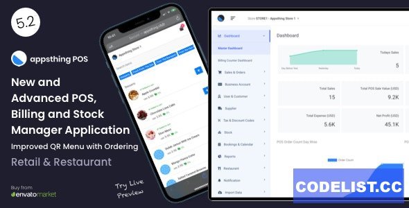 Appsthing POS v5.3.5 - Multi Store Retail & Restaurant Point of Sale, Billing & Stock Manager Application - nulled