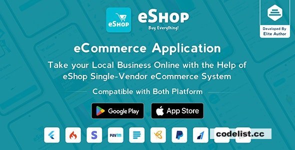 eShop v4.0.2 - eCommerce Single Vendor App | Shopping eCommerce App with Flutter - nulled