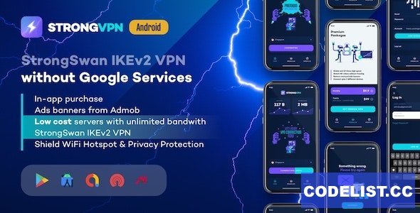 StrongVPN v3.1 - StrongSwan IKEv2 VPN stable & free VPN proxy for Android