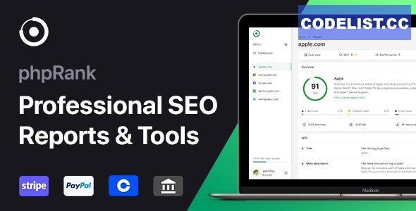 phpRank v13.0 - SEO Reports &amp; Tools Platform (SaaS) - nulled