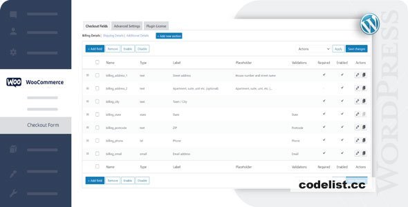 Checkout Field Editor for WooCommerce v3.7.3