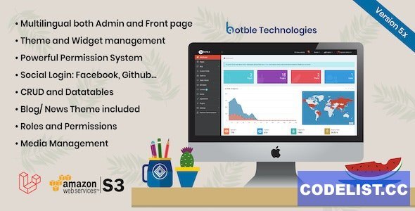 Botble v5.21 - Laravel CMS, CRUD generator, Modular &amp; Theme system, Role permissions, Multilingual blog