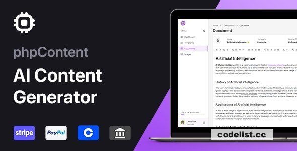 phpContent v1.3.0 - AI Content Generator Platform (SaaS) - nulled