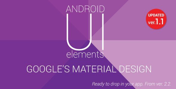 Material Design UI Android Template App v1.1