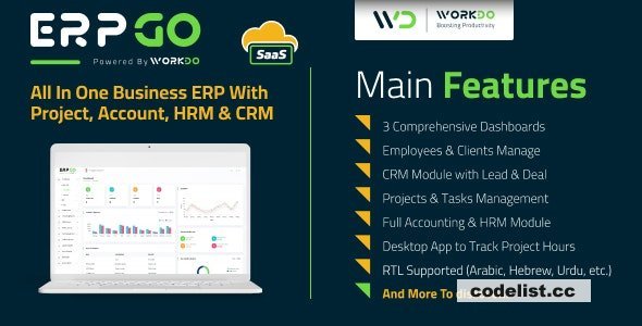 ERPGo SaaS v3.9 - All In One Business ERP With Project, Account, HRM & CRM - nulled