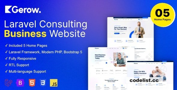 Gerow v1.7.2 - Business Consulting Laravel Script - nulled
