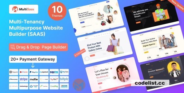 MultiSaas v1.0.5 - Multi-Tenancy Multipurpose Website Builder (Saas)