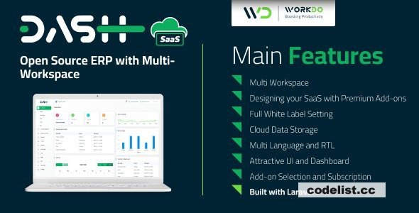 WorkDo Dash SaaS v5.6 - Open Source ERP with Multi-Workspace - nulled