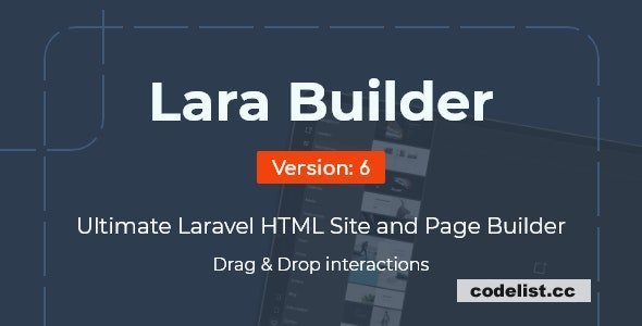 LaraBuilder v6.4.0 - Laravel Drag&amp;Drop SaaS HTML site builder