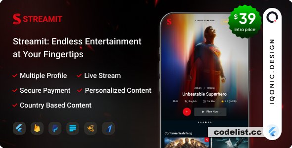 Streamit - OTT Streaming Flutter App (Add-on) v1.2.0
