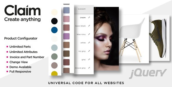 Claim v1.5 - JQuery Multi-purpose Visual Product Configurator