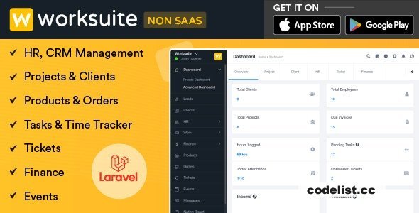 WORKSUITE v5.4.8 - HR, CRM and Project Management - nulled