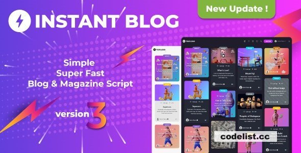Instant Blog v3.2 - Fast & Simple Blog Php Script - nulled