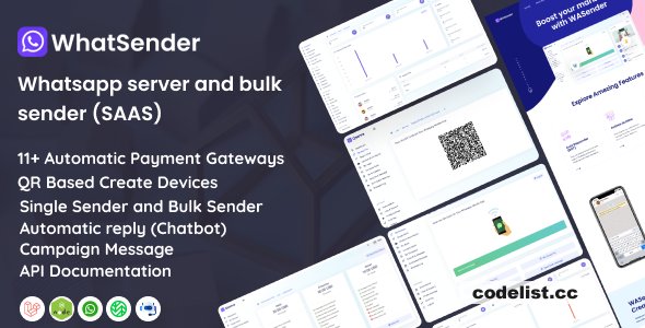 WhatSender v4.6.2 - Whatsapp server and bulk sender (SAAS) - nulled