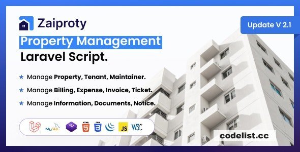 Zaiproty v2.5 - Property Management Laravel Script - nulled