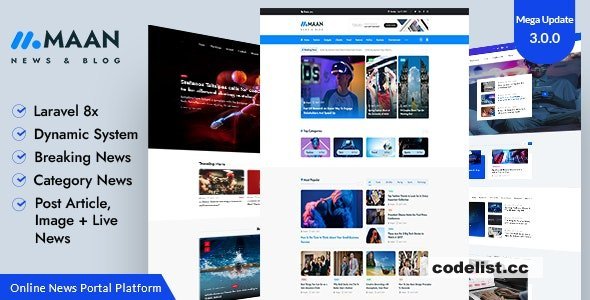 Maan News v3.1.0 - Laravel Magazine Blog & News PHP Script