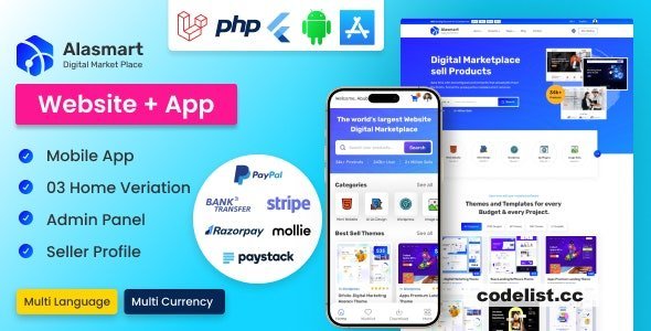 Alasmart v1.3.1 - Digital Product Download Marketplace Laravel Script