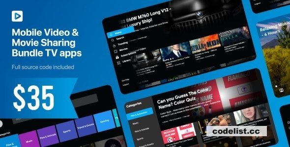 PlayTube TV v1.0 - Mobile Video &amp; Movie Sharing TV Platforms Native Application