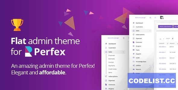 Perfex CRM - Flat admin theme v1.0.4