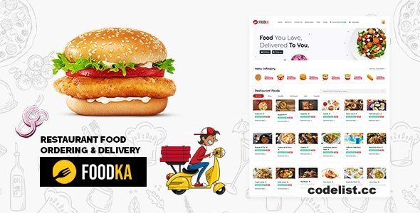Foodka - Restaurant Food Ordering &amp; Delivery Script Theme - 31 March 2024