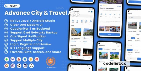 Traver v2.1 - Advance City &amp; Travel Android App