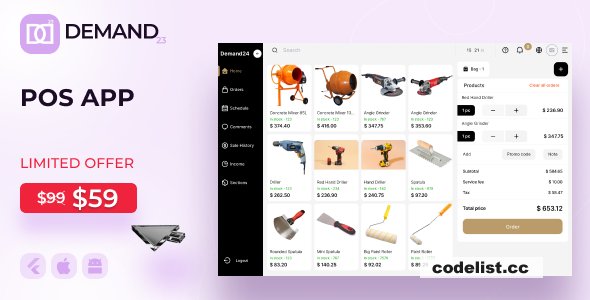 On-Demand24 POS + Order & Service Management (IOS, Android, Desktop) v2024-2