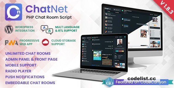 ChatNet v1.8.3 - PHP Chat Room &amp; Private Chat Script
