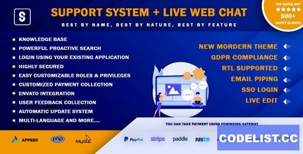 Best Support System v3.2.0 - Live Web Chat &amp; Client Desk &amp; Ticket Help Centre - nulled