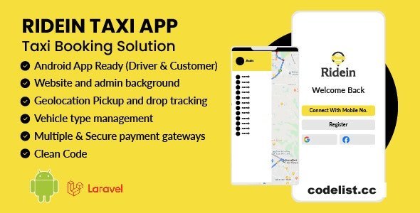 RideIn Taxi App v3.1 - Android Taxi Booking App With Admin Panel