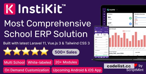 InstiKit School v5.0.0 - School Management System &amp; School ERP - nulled