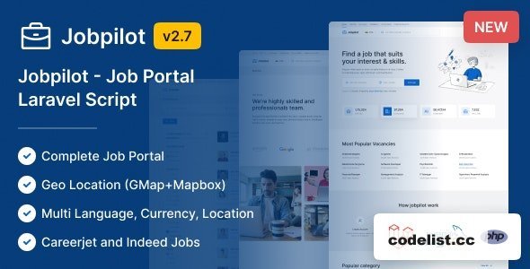Jobpilot v2.7 - Job Portal Laravel Script