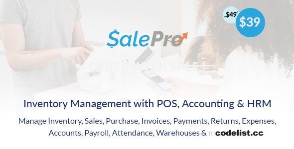 SalePro v4.1.0 - POS, Inventory Management System with HRM & Accounting - nulled