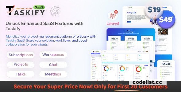 Taskify SaaS v1.2.0 - Project Management System in Laravel
