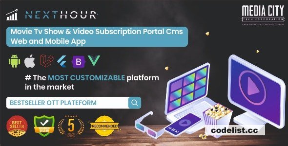 Next Hour v6.3 - Movie Tv Show & Video Subscription Portal Cms Web and Mobile App - nulled