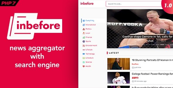 InBefore v1.0.5 - News Aggregator with Search Engine - nulled