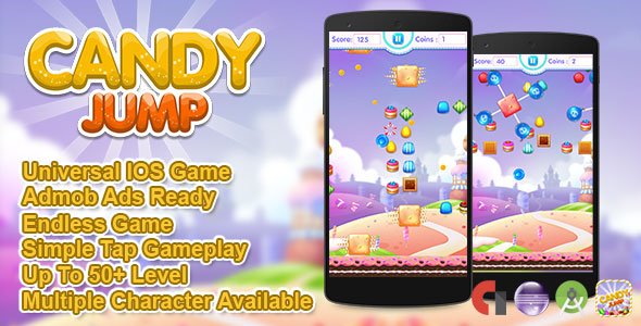 Candy Jump IOS XCODE Source Admob + Multiple Characters