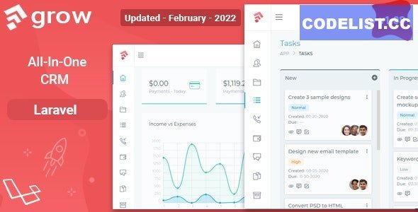 Grow CRM v2.4 - Laravel Project Management - nulled
